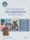 KJV Chronological Life Application Study Bible, Leatherlike Heritage Oak Camel